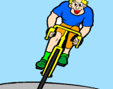 Desenho Ciclista com gorro pintado por adam