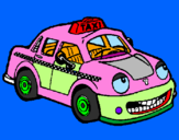 Desenho Herbie Taxista pintado por vovó