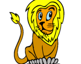 Desenho Leão pintado por Igor