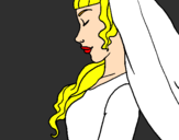Desenho Noiva II pintado por jenifer