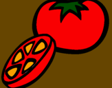 Desenho Tomate pintado por m. jul!a