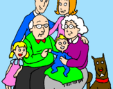 Desenho Família pintado por bruno