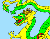 Desenho Dragão chinês pintado por tomas cavaco
