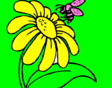 Desenho Margarida com abelha pintado por OIYRVNCGFCVDHOLK