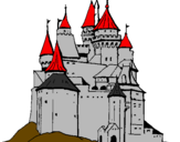 Desenho Castelo medieval pintado por miguel123