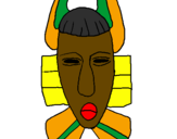 Desenho Máscara africana pintado por Eduardo