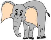 Desenho Elefante feliz pintado por cris
