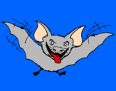 Desenho Morcego com a língua de fora pintado por ariany