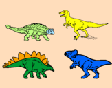 Desenho Dinossauros de terra pintado por MIG