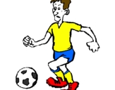 Desenho Jogador de futebol pintado por FUTEBOL
