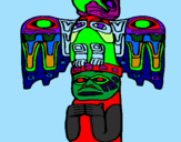 Desenho Totem pintado por pedro