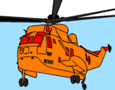Desenho Helicoptero de resgate pintado por Rafael p