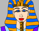 Desenho Tutankamon pintado por josefina