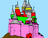 Desenho Castelo medieval pintado por Luiz Augusto