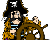 Desenho Capitão pirata pintado por gancho