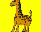 Desenho Girafa pintado por thais