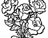 Desenho Ramo de rosas pintado por rasas