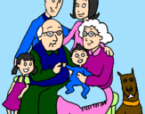 Desenho Família pintado por sabrina