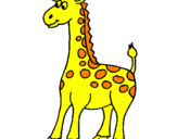 Desenho Girafa pintado por maxi