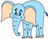 Desenho Elefante feliz pintado por joão pedro da silva ramos