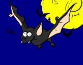 Desenho Morcego louco pintado por emilia