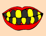 Desenho Boca e dentes pintado por eduardo ricardo favoreti