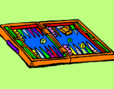Desenho Backgammon pintado por maria