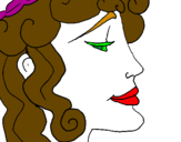Desenho Cabeça de mulher pintado por Dara