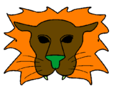 Desenho Leão pintado por Augusto