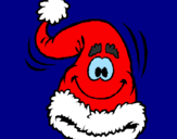 Desenho Gorro de Pai Natal pintado por sofia 