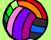 Desenho Bola de voleibol pintado por ada