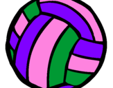 Desenho Bola de voleibol pintado por pao