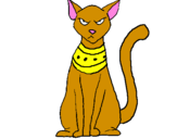 Desenho Egípcio gato pintado por Bruno