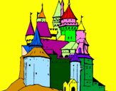 Desenho Castelo medieval pintado por reginaldo
