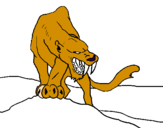 Desenho Tigre com dentes afiados pintado por estelia89