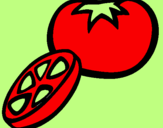 Desenho Tomate pintado por Sttefany