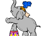 Desenho Elefante pintado por thais