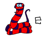 Desenho Serpente pintado por caca