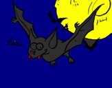 Desenho Morcego louco pintado por samuel