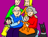 Desenho Família pintado por anais