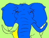 Desenho Elefante africano pintado por anónimo