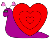 Desenho Caracol coração  pintado por Dara