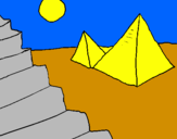 Desenho Pirâmides pintado por Bruno