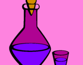 Desenho Jarra e copo pintado por Judica