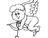Desenho Cupido pintado por maria