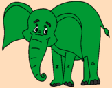 Desenho Elefante feliz pintado por Gabriel Rodrigues