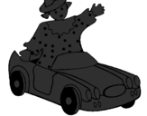 Desenho Boneca em carro descapotável pintado por wallacy