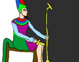 Desenho Amon pintado por ynele shaya