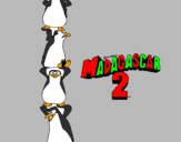 Desenho Madagascar 2 Pingüinos pintado por madagascar 2