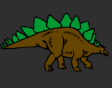 Desenho Stegossaurus pintado por Davi